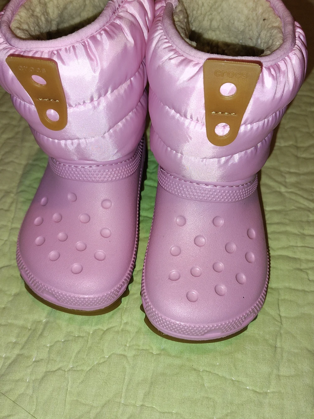 CROCS Kids Light Pink Insulated Snow Boots